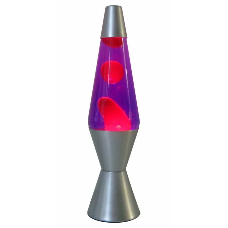 Lava lamp, purple liquid, red wax