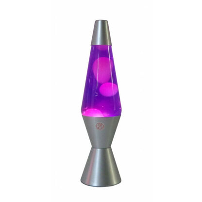 Lava lamp, purple liquid, white wax