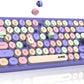 Bluetooth Retro Typewriter Colourful Computer Keyboard - Various colours