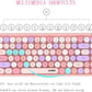 Bluetooth Retro Typewriter Colourful Computer Keyboard - Various colours