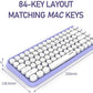 Bluetooth Retro Typewriter Colourful Computer Keyboard - Various colours
