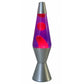 Lava lamp, purple liquid, red wax